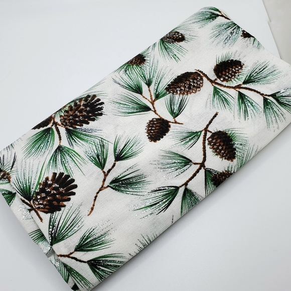 Womens Handmade Infinity Scarf Pinecone Silver Shimmer - Picture 2 of 6